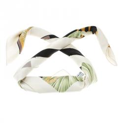 Pre Owned Salvatore Ferragamo Floral Printed Silk Square Scarf