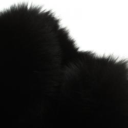 Salvatore Ferragamo Black Fox Fur Collar