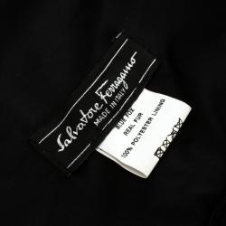 Salvatore Ferragamo Black Fox Fur Collar