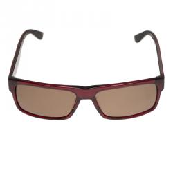 Salvatore Ferragamo Burgundy SF618S Rectangle Sunglasses