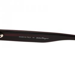 Salvatore Ferragamo Burgundy SF618S Rectangle Sunglasses
