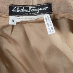 Salvatore Ferragamo Beige Tailored Pants XL