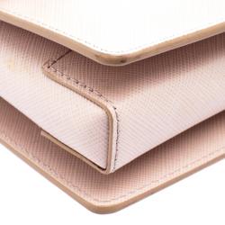 Pre Owned حقيبة كتف سالفاتوري فيراغامو جيني جلد وردية فاتحة