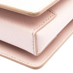 Pre Owned حقيبة كتف سالفاتوري فيراغامو جيني جلد وردية فاتحة