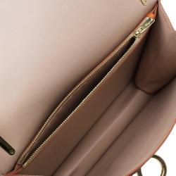 Salvatore Ferragamo Orange Bi Color Leather Marisol Shoulder Bag