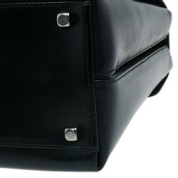 Salvatore Ferragamo Black Leather Kelly Top Handle Bag