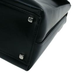 Salvatore Ferragamo Black Leather Kelly Top Handle Bag