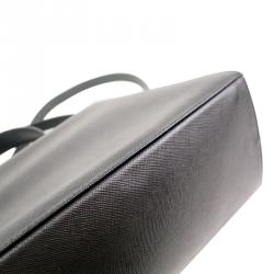 Salvatore Ferragamo Black Embossed Calfskin Leather Kelly Top Handle Shoulder Bag