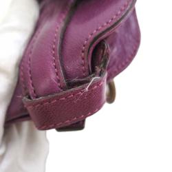 Salvatore Ferragamo Purple Leather Marisa Shoulder Bag