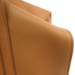 Pre Owned Salvatore Ferragamo Brown Leather Bowling Bag