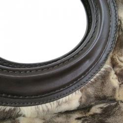 Pre Owned حقيبة يد سالفاتوري فيراغامو فياميتا فراء بيضاء/بني