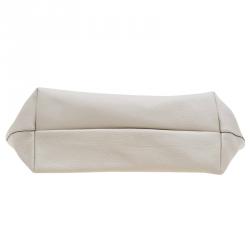 Pre Owned Salvatore Ferragamo Beige Leather Bice Tote