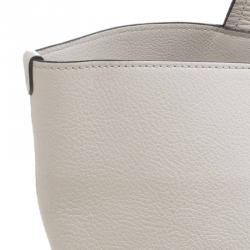 Pre Owned Salvatore Ferragamo Beige Leather Bice Tote