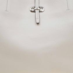 Pre Owned Salvatore Ferragamo Beige Leather Bice Tote