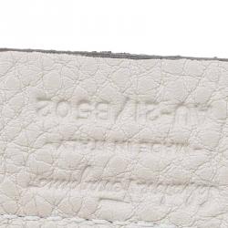 Pre Owned Salvatore Ferragamo Beige Leather Bice Tote