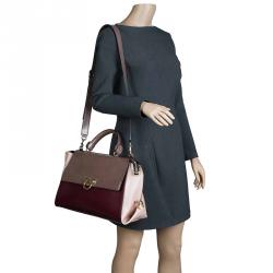 Pre Owned حقيبة سالفاتوري فيراغامو صوفيا جلد لامع ثلاثي اللون كبيرة