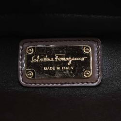 Pre Owned حقيبة سالفاتوري فيراغامو صوفيا جلد لامع ثلاثي اللون كبيرة