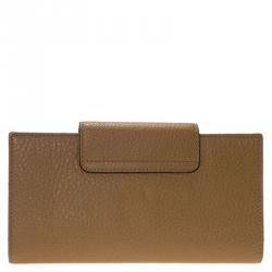 Pre Owned محفظة كونتينينتال سالفاتوري فيراغامو غانسيو جلد بني فاتح