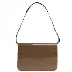 Pre Owned حقيبة كتف سلفاتوري في�راغامو غطاء خشب بني 