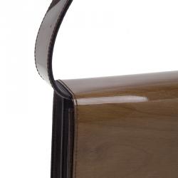 Pre Owned حقيبة كتف سلفاتوري فيراغامو غطاء خشب بني 