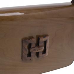 Pre Owned حقيبة كتف سلفاتوري فيراغامو غطاء خشب بني 