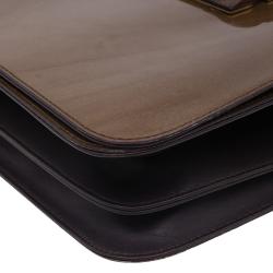 Pre Owned حقيبة كتف سلفاتوري فيراغامو غطاء خشب بني 