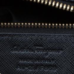 Pre Owned Salvatore Ferragamo Black Leather Bowling Bag