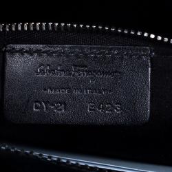 Pre Owned Salvatore Ferragamo Black Leather Mardea Tote