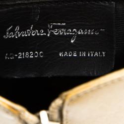 Pre Owned حقيبة سالفاتوري فيراغامو جلد بنية