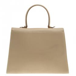 Pre Owned حقيبة سالفاتوري فيراغامو يد علوية كيلي جلد بيج