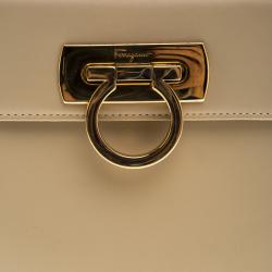 Pre Owned حقيبة سالفاتوري فيراغامو يد علوية كيلي جلد بيج