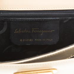 Pre Owned حقيبة سالفاتوري فيراغامو يد علوية كيلي جلد بيج