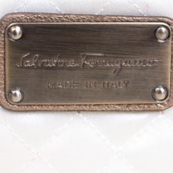 Pre Owned Salvatore Ferragamo Bronze Leather Musa Gancini Clutch