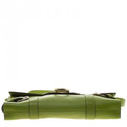 Pre Owned حقيبة كتف سالفاتوري فيراغامو جلد خضراء