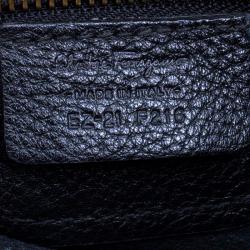 Pre Owned حقيبة يد سالفاتوري فيراغامو أمي متوسطة جلد سوداء