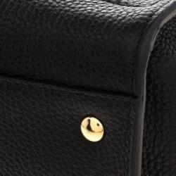 Pre Owned حقيبة يد سالفاتوري فيراغامو أمي متوسطة جلد سوداء