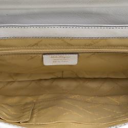 Pre Owned حقيبة كتف سالفاتوري فيراغامو أيقونة بامبو جلد بيضاء