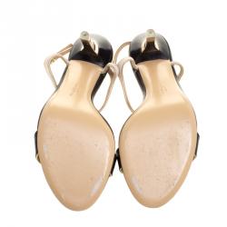 Salvatore Ferragamo Tricolor Reptile Embossed Leather And Suede Monroe T-Strap Sandals Size 40.5
