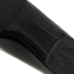 مملوكة مسبقًا Salvatore Ferragamo Black Leather Varina Ballet Flats Size 39