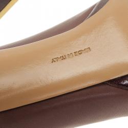 مملوكة مسبقًا Salvatore Ferragamo Purple Leather Platform Pumps Size 37.5