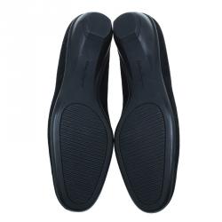 Pre Owned Salvatore Ferragamo Black Suede Pumps Size 39.5