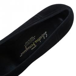 Pre Owned Salvatore Ferragamo Black Suede Pumps Size 39.5