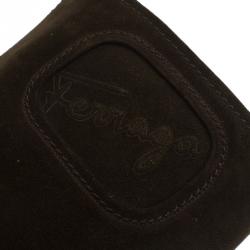 Pre Owned Salvatore Ferragamo Brown Suede 'My Sweet' Boots Size 38