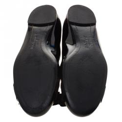 Pre Owned Salvatore Ferragamo Black Patent Leather Varina Ballet Flats Size 38.5