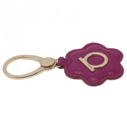 Pre Owned Salvatore Ferragamo Pink Leather Flower Bag Charm