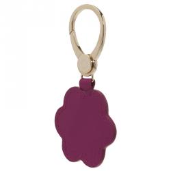 Pre Owned Salvatore Ferragamo Pink Leather Flower Bag Charm