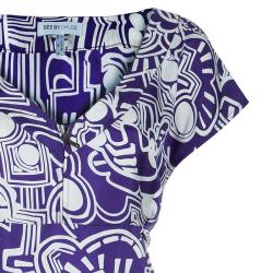 مملوكة مسبقًا فستان سي باي كلوي بنفسجي طباعة تجريدية M