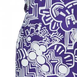 مملوكة مسبقًا فستان سي باي كلوي بنفسجي طباعة تجريدية M