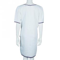 Pre Owned فستان سي باي كلوي أبيض مطبوع واسع L