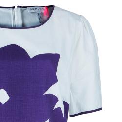 Pre Owned فستان سي باي كلوي أبيض مطبوع واسع L